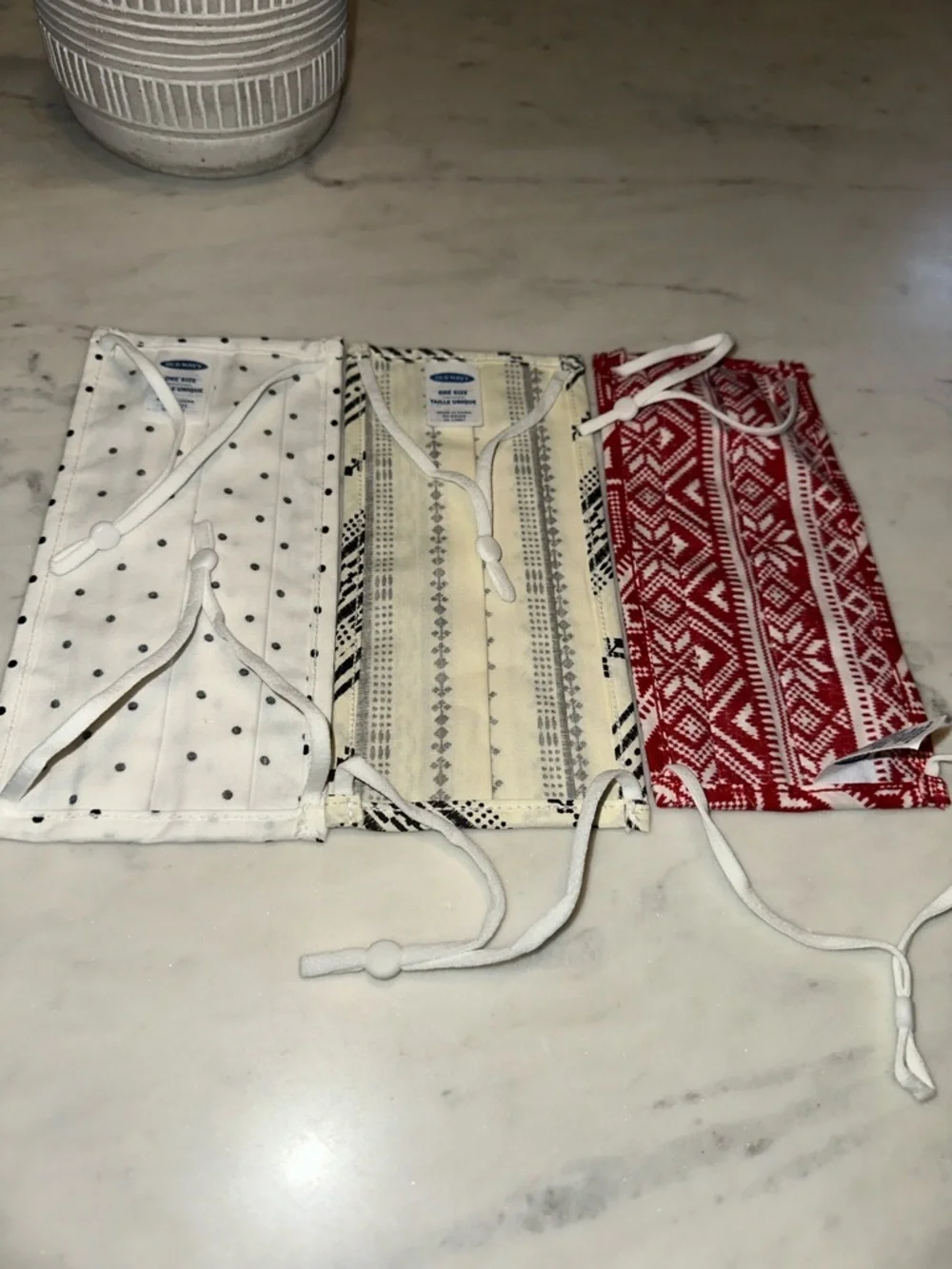 NWOT set of 6 Old Navy Assorted Patterned Face Masks - Mixed Prints